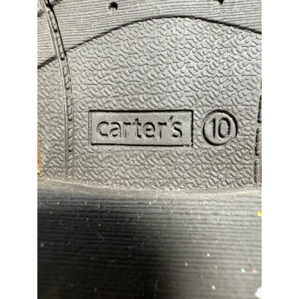 Carter’s Toddler Girls Ankle Boots Size 10 Brown Cognac Chelsea Zip Buckle